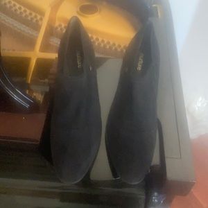 NWT suede black booties. Heel 3 inches